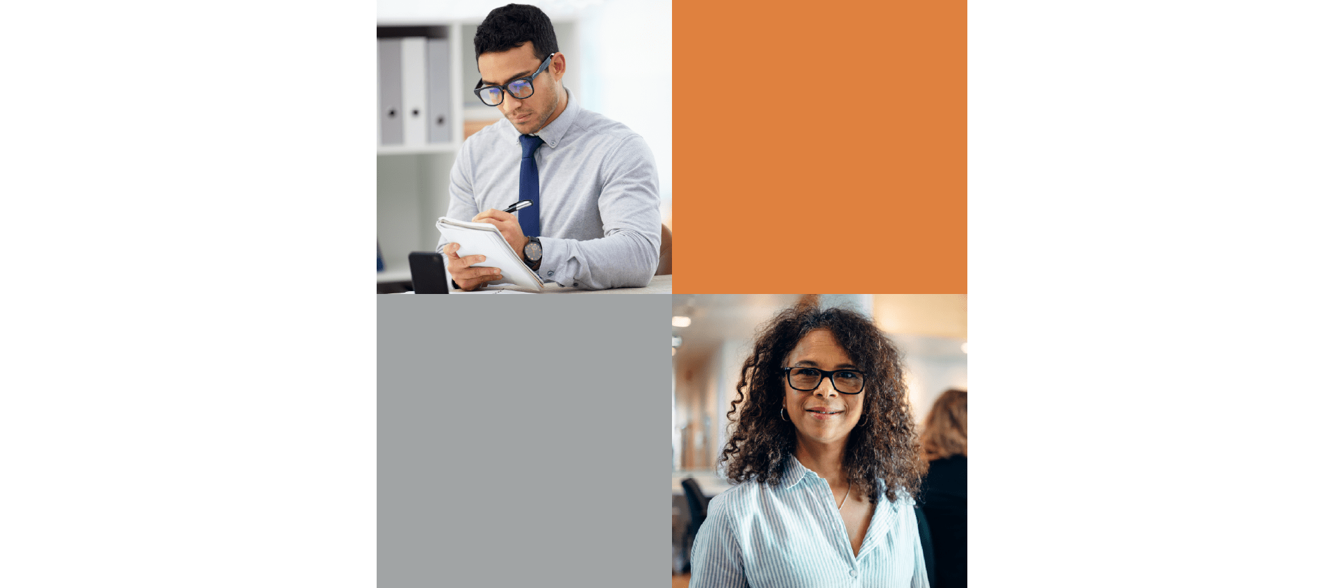 Images of people working in an office environment